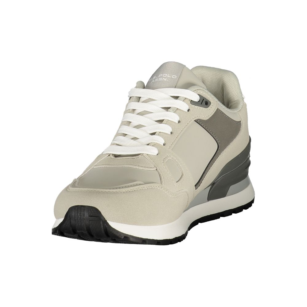 Athletic Sneakers U.S. POLO ASSN. men polyester & polyurethane gray, signature & print featuring a avant-garde Waves Men's Athletic Polyester & Polyurethane Sneakers design with a avant-garde athletic style for a refined finish.