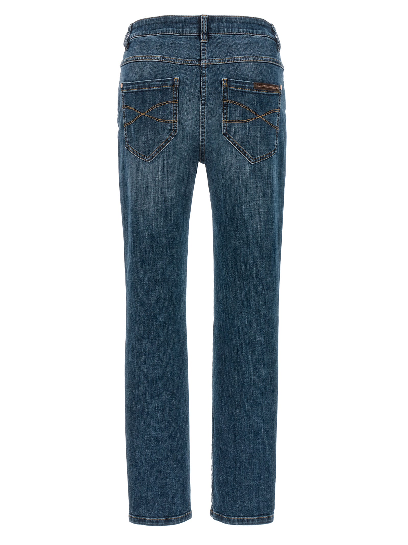 Jeans by Brunello Cucinelli for women in stretch denim cotton blue & signature features an refined tailoring silhouette, showcasing a premium straight-leg with a and long cut for a refined tailoring look.