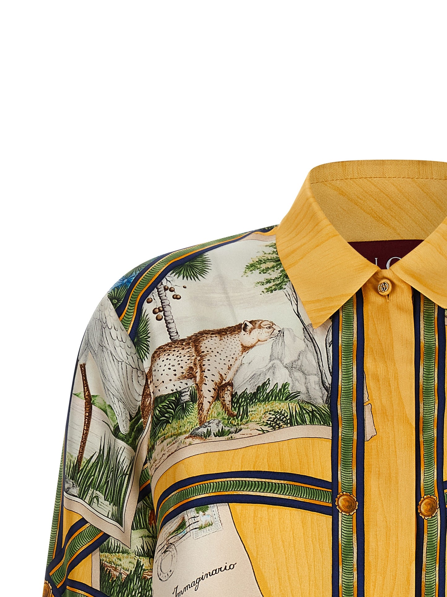 Gucci Women's Silk Twill Blouse - Animal Multicolor Print