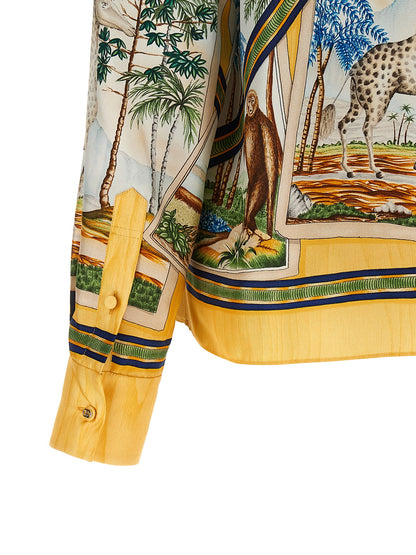 Gucci Women's Silk Twill Blouse - Animal Multicolor Print