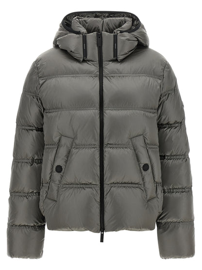 Moncler Gray Polyamide Full-Length Jacket