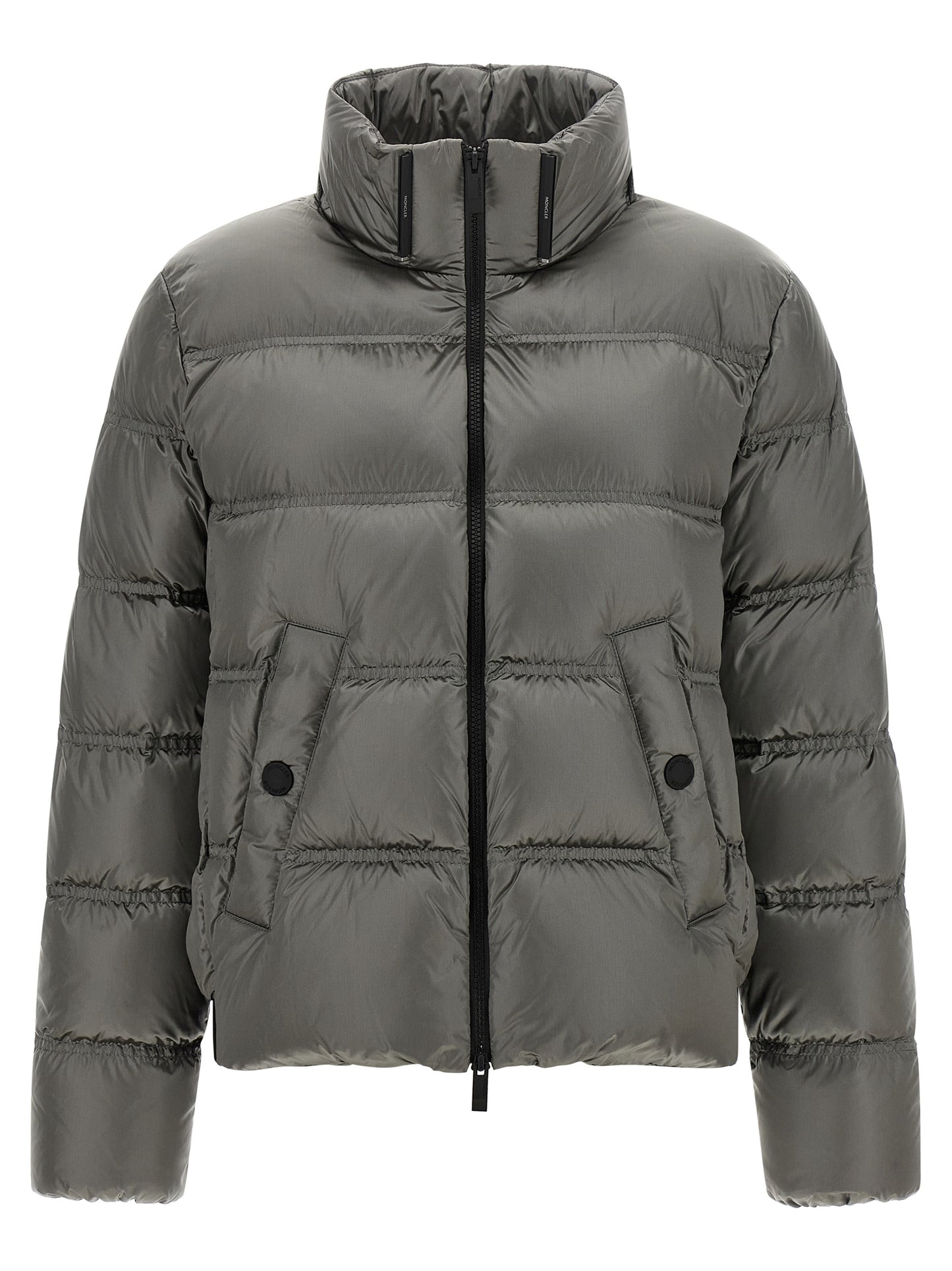 Moncler Gray Polyamide Full-Length Jacket
