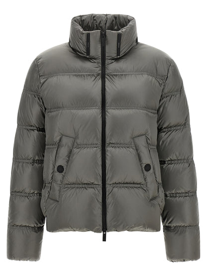 Moncler Gray Polyamide Full-Length Jacket
