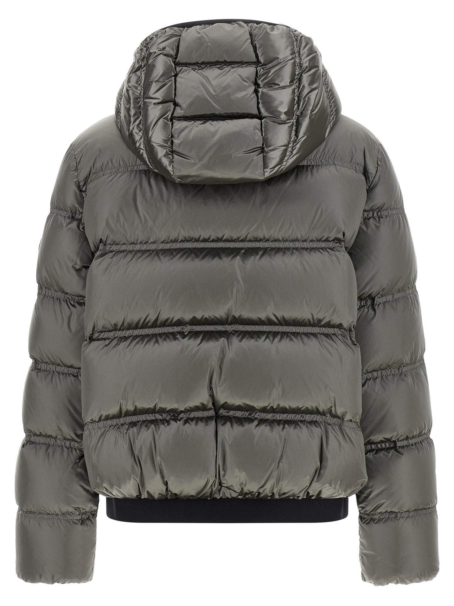 Moncler Gray Polyamide Full-Length Jacket
