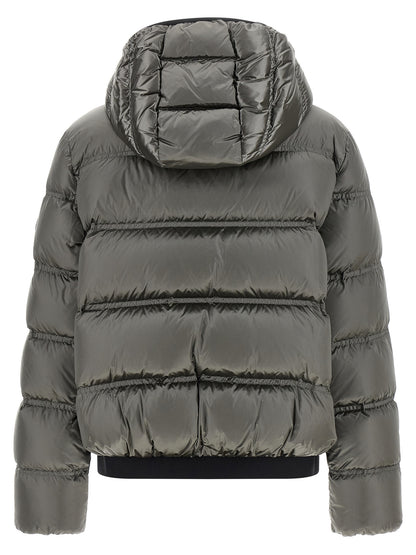 Moncler Gray Polyamide Full-Length Jacket
