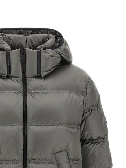 Moncler Gray Polyamide Full-Length Jacket