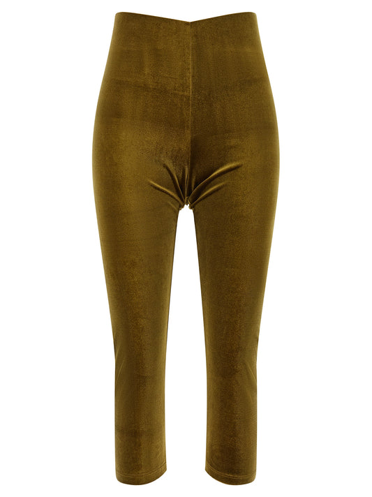 Activewear Leggings by The Andamane for women in stretch polyester bicolour, amber & yellow features an versatile silhouette, showcasing seamless with a versatile leggings, capri & cropped, capri cropped, and high rise for a high-performance look.