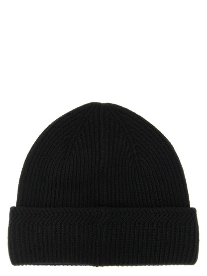 Beanie Hat by Moncler for men in cashmere virgin wool black, patterned & herringbone presents a urban-chic silhouette, artfully capturing the essence of the urban-chic Cashmere Virgin Wool Beanie Hat design for a sophisticated look.