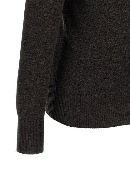 Cardigan by Lemaire for women in merino wool brown features a nuanced silhouette with a refined and nuanced detailing for a sophisticated look.
