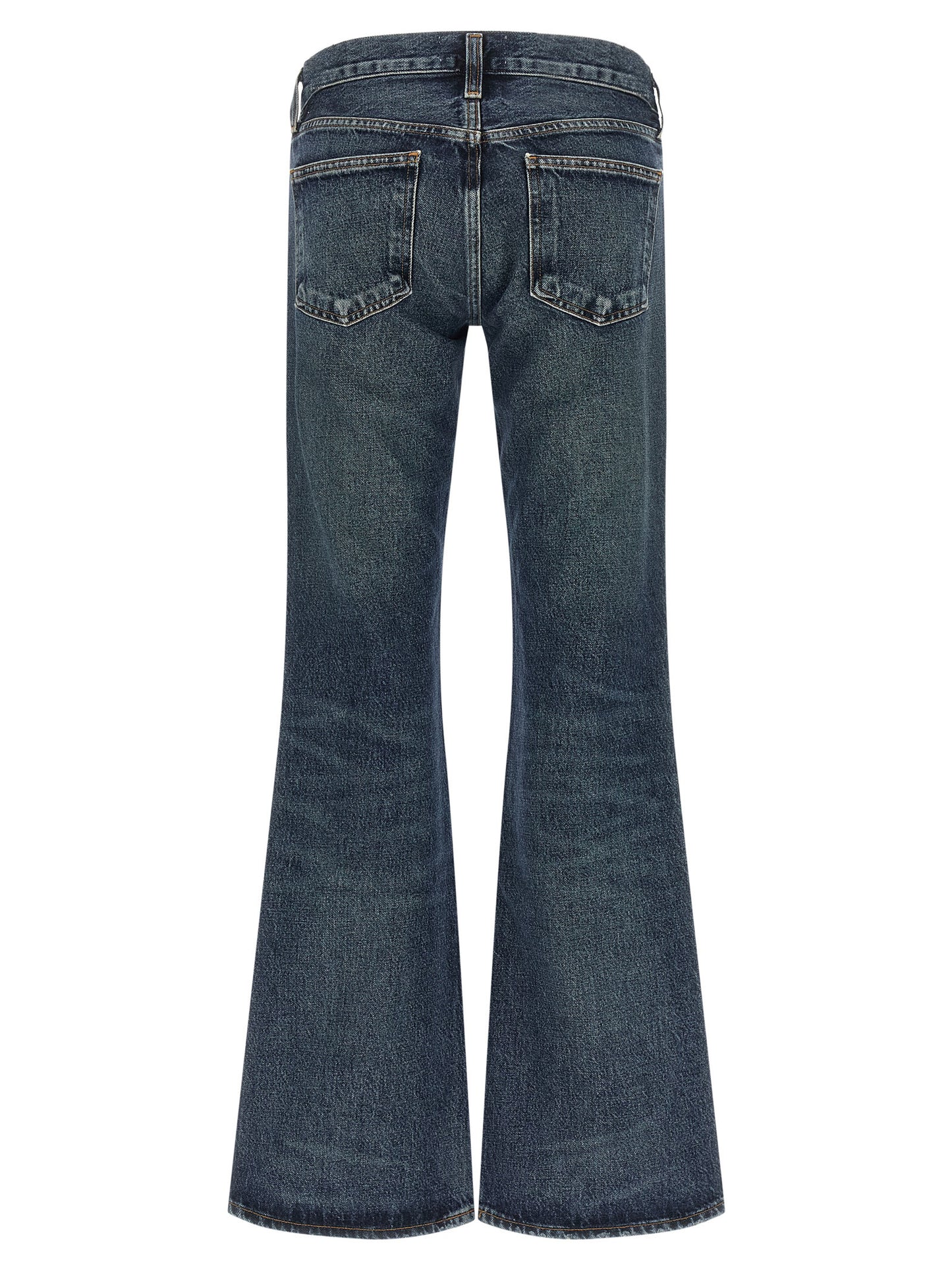 Jeans by Agolde for women in denim cotton blue, indigo & signature features a refined silhouette with a refined bootcut, defined by a low rise and a refined long for a refined finish.