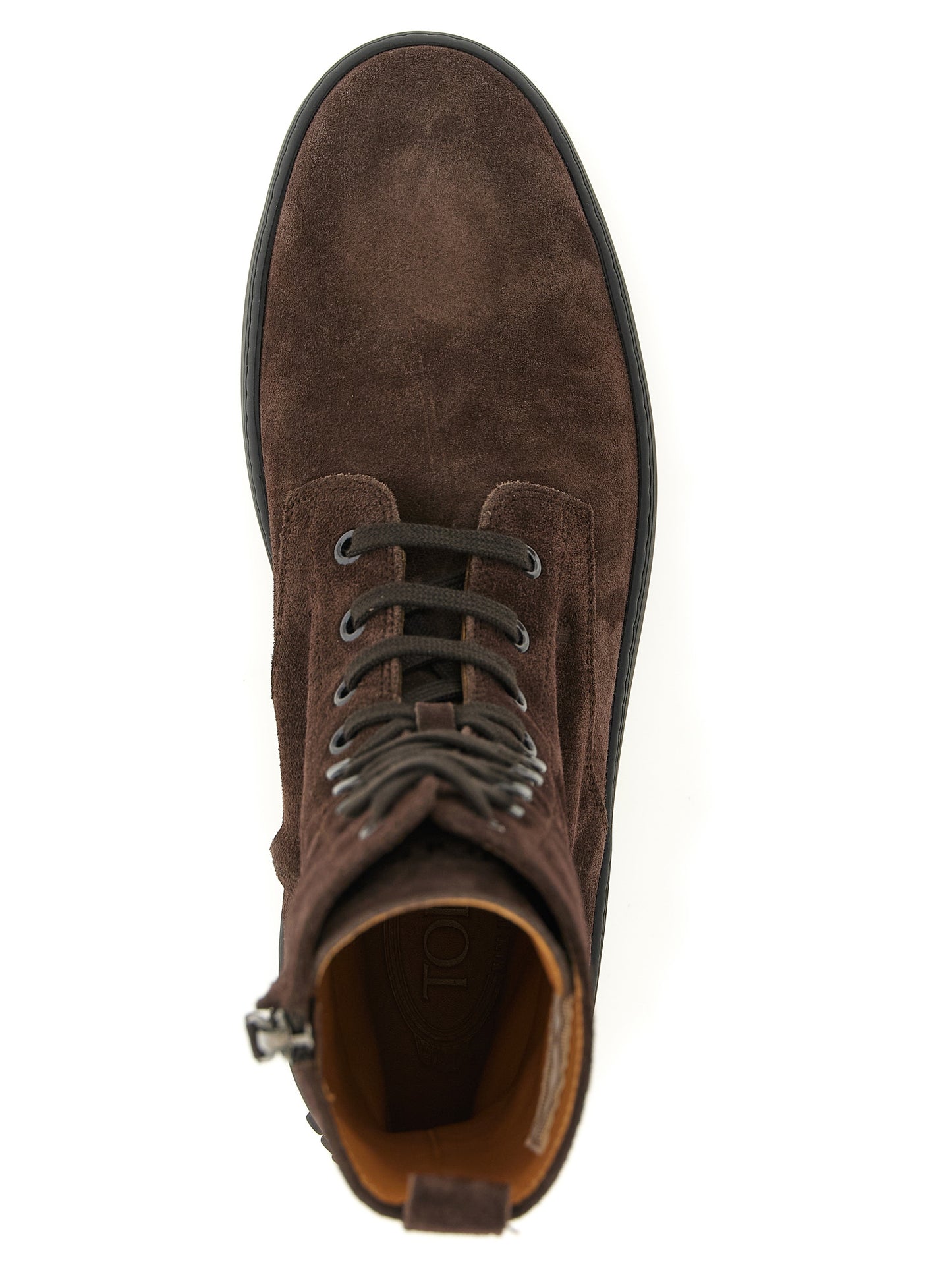 Lace-Up Ankle Winter Boots by Tod's for women in calfskin leather brown showcases a impeccable silhouette as Women's Calfskin Leather Lace-Up Ankle Winter Boots, artfully defined by a impeccable and a impeccable .