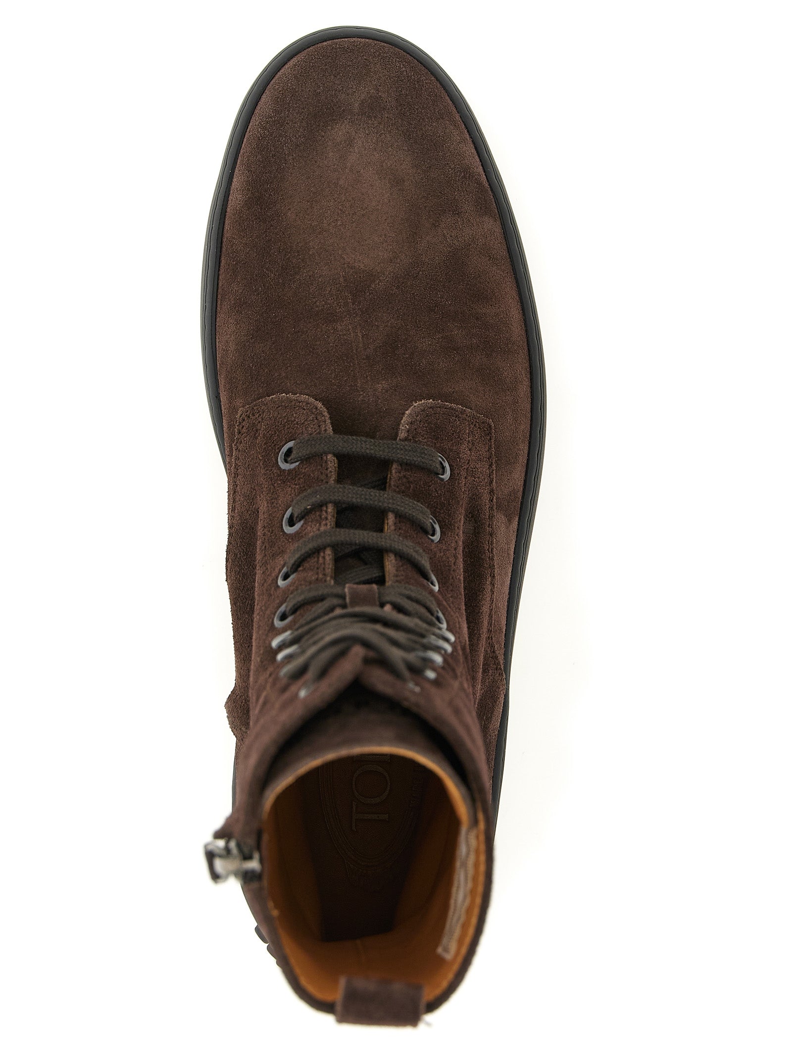 Lace-Up Ankle Winter Boots by Tod's for women in calfskin leather brown showcases a impeccable silhouette as Women's Calfskin Leather Lace-Up Ankle Winter Boots, artfully defined by a impeccable and a impeccable .