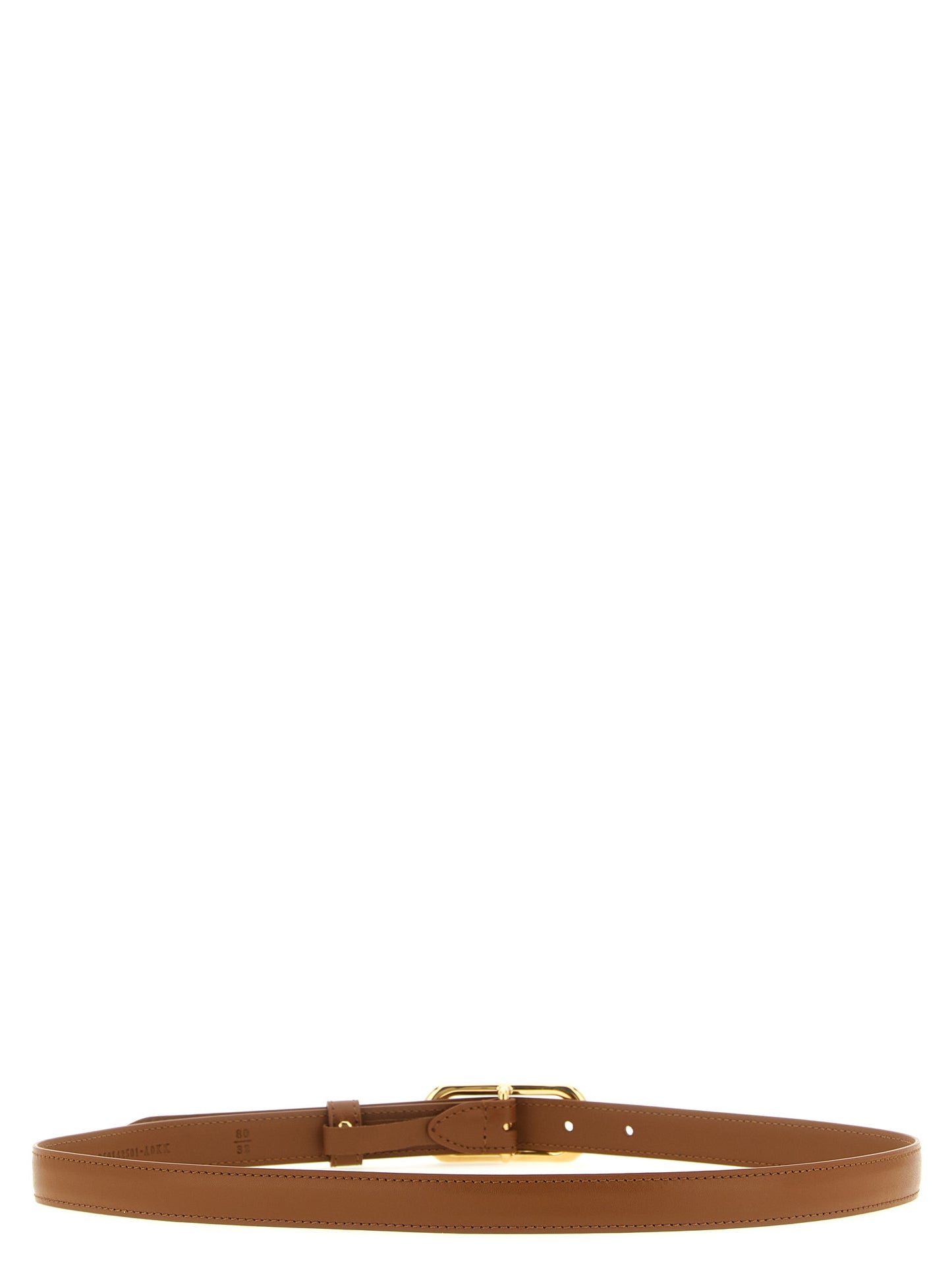 Belt by Fendi for women in calfskin leather brown & gold features a bohemian chic silhouette, showcasing the bohemian chic Calfskin Leather Belt design with a sophisticated bohemian chic finish.