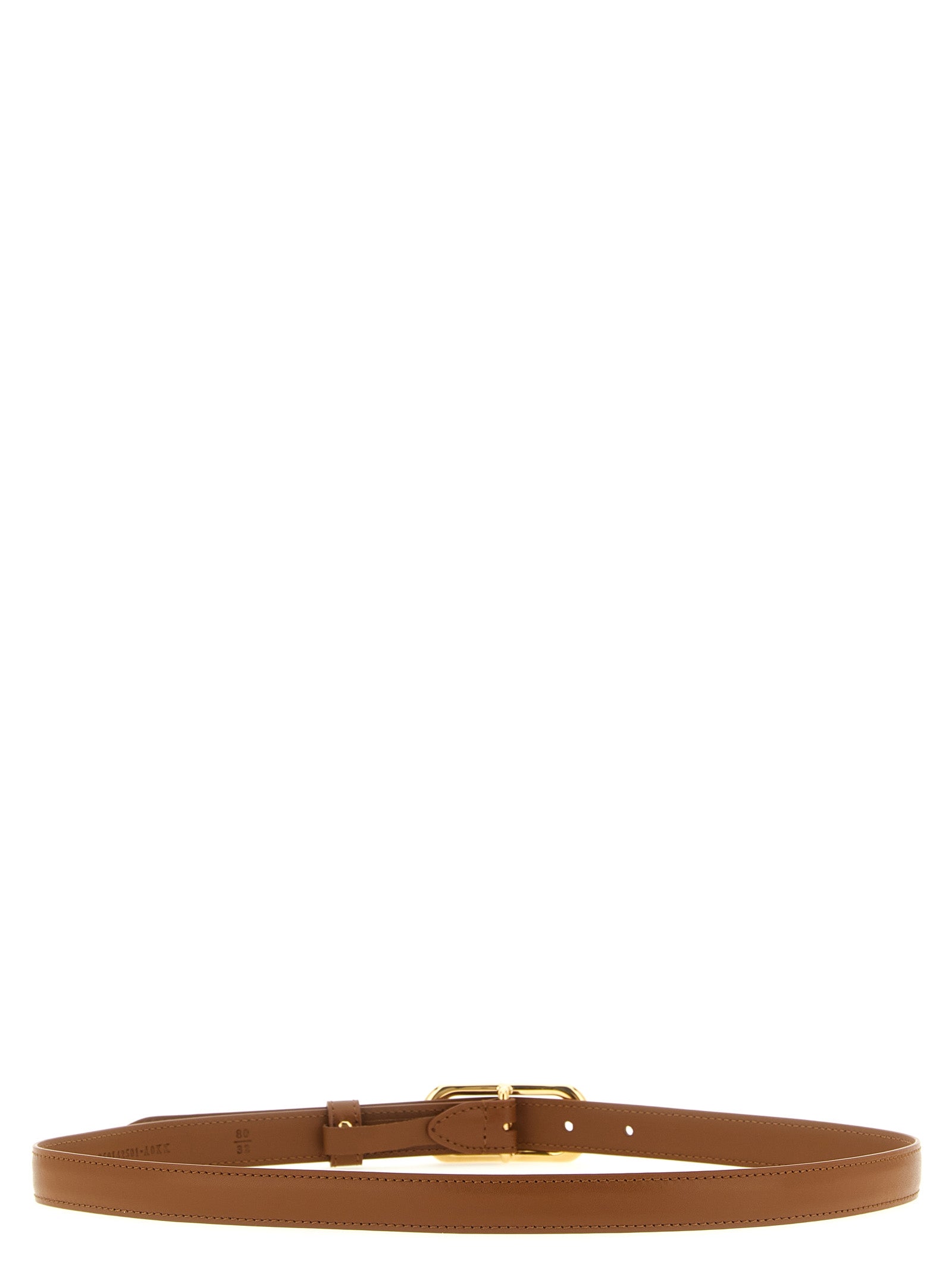 Belt by Fendi for women in calfskin leather brown & gold features a bohemian chic silhouette, showcasing the bohemian chic Calfskin Leather Belt design with a sophisticated bohemian chic finish.