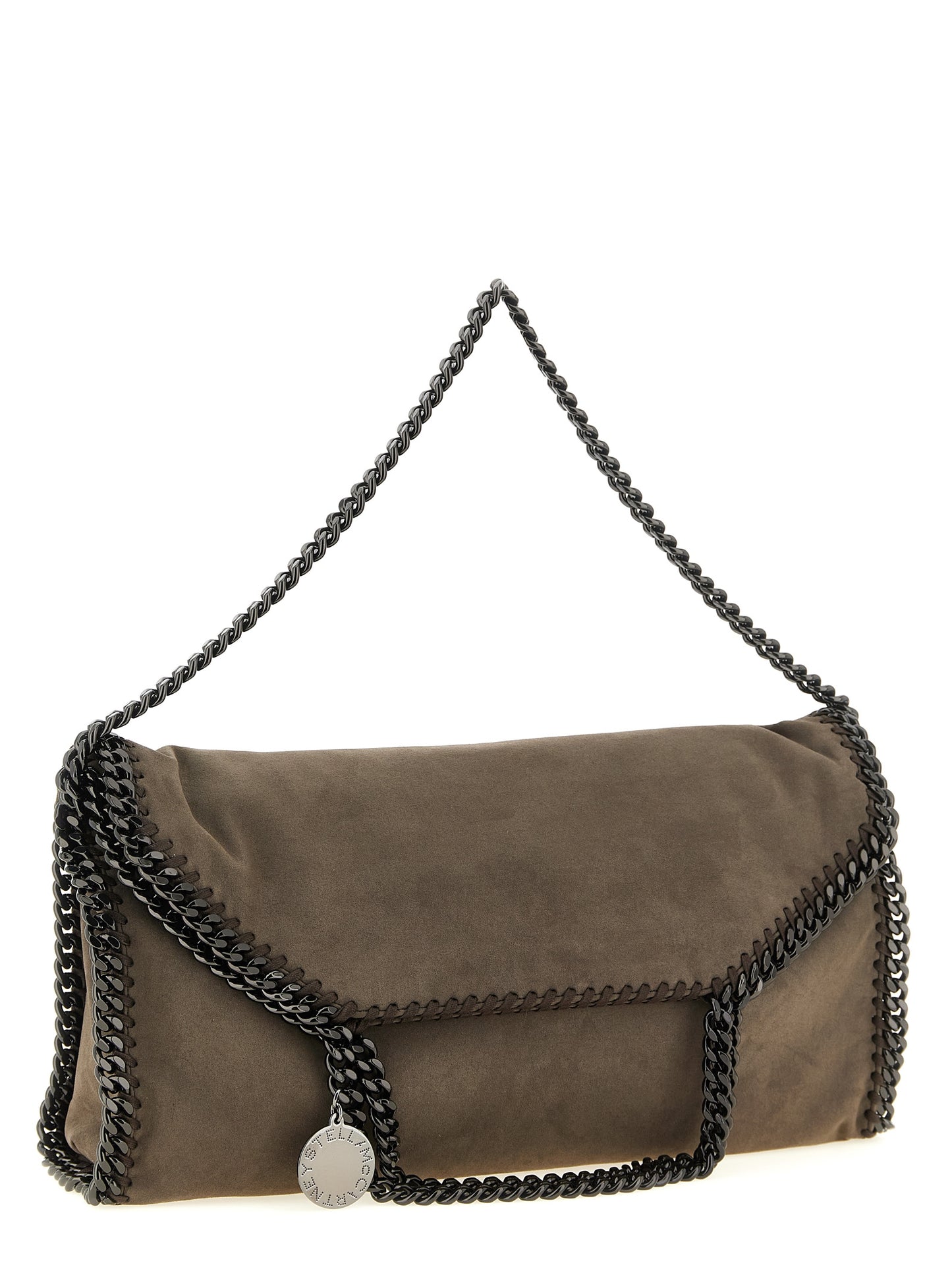 Handbag by Stella McCartney for women in polyamide gray features a refined silhouette, showcasing a secure , organized , and versatile shoulder-strap & handle for a refined finish.