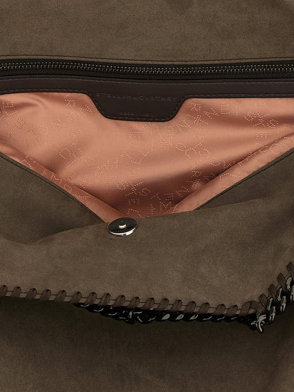 Handbag by Stella McCartney for women in polyamide gray features a contemporary silhouette, showcasing a secure , ample , and contemporary shoulder-strap & handle for a sophisticated look.