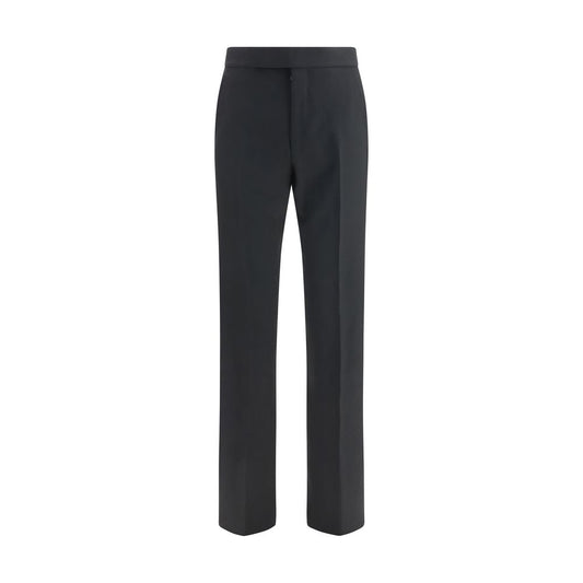 Trousers by Tom Ford for men in wool black features a artisanal silhouette, showcasing a sophisticated straight-leg & regular-fit with a long and for a artisanal finish.