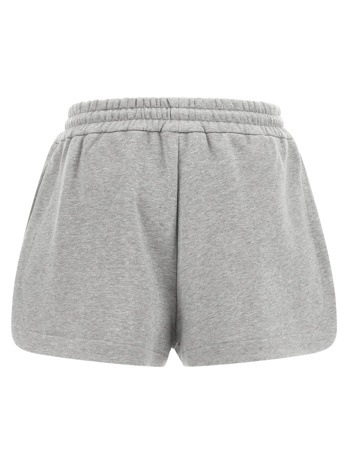 Fendi Women's Leather & Cotton Bermuda Shorts - Gray