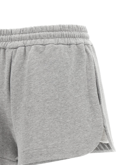Fendi Women's Leather & Cotton Bermuda Shorts - Gray