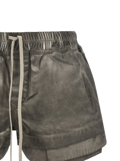 DRKSHDW Women's Relaxed Fit Cotton Bermuda Shorts - Gray Signature