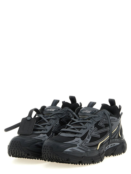 Athletic Sneakers by Off-White for men in polyamide polyethylene & polyurethane black, gold, white & signature features an timeless silhouette from the Men's Athletic Polyamide Polyethylene & Polyurethane Sneakers collection, showcasing a timeless athletic style for a timeless look.