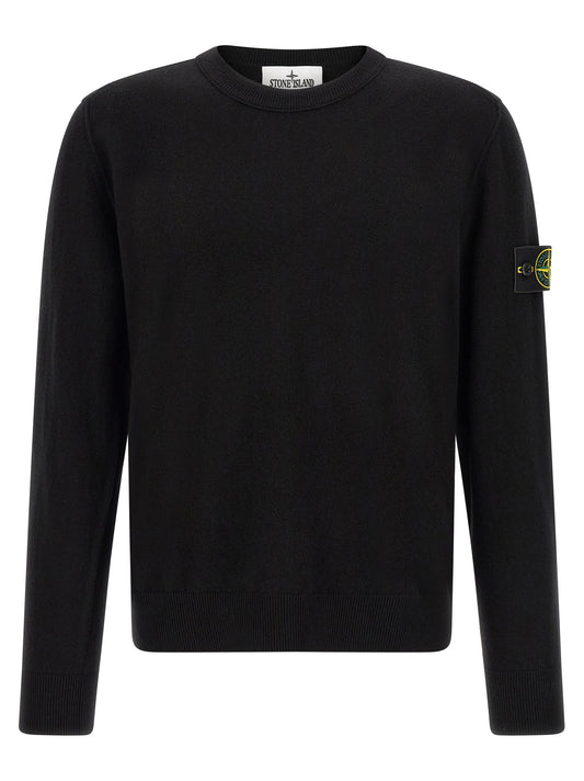 Stone Island Black Virgin Wool Cardigan
