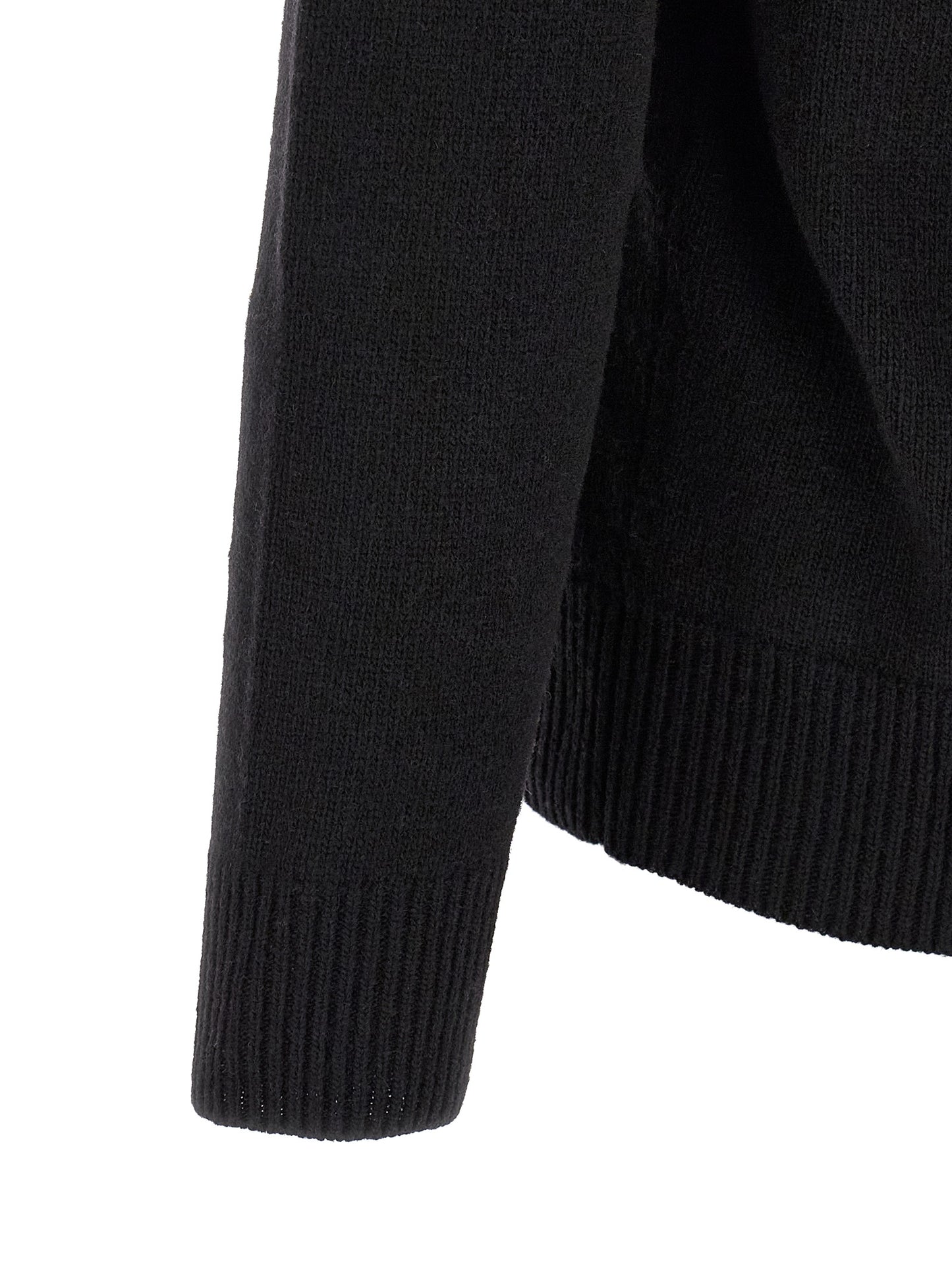 Stone Island Black Virgin Wool Cardigan