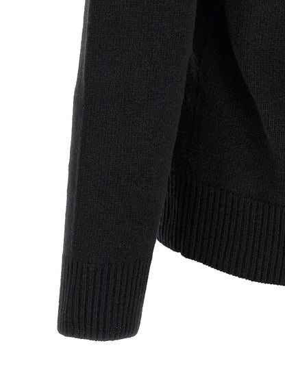 Stone Island Black Virgin Wool Cardigan