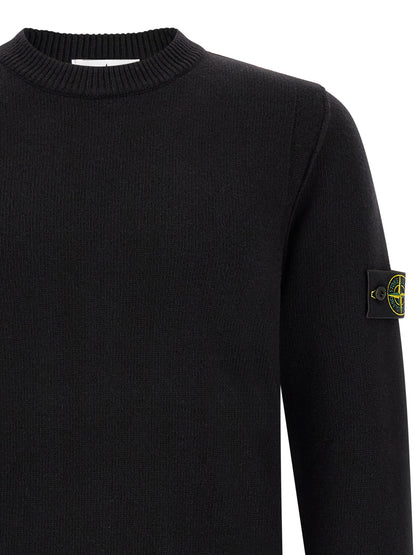 Stone Island Black Virgin Wool Cardigan