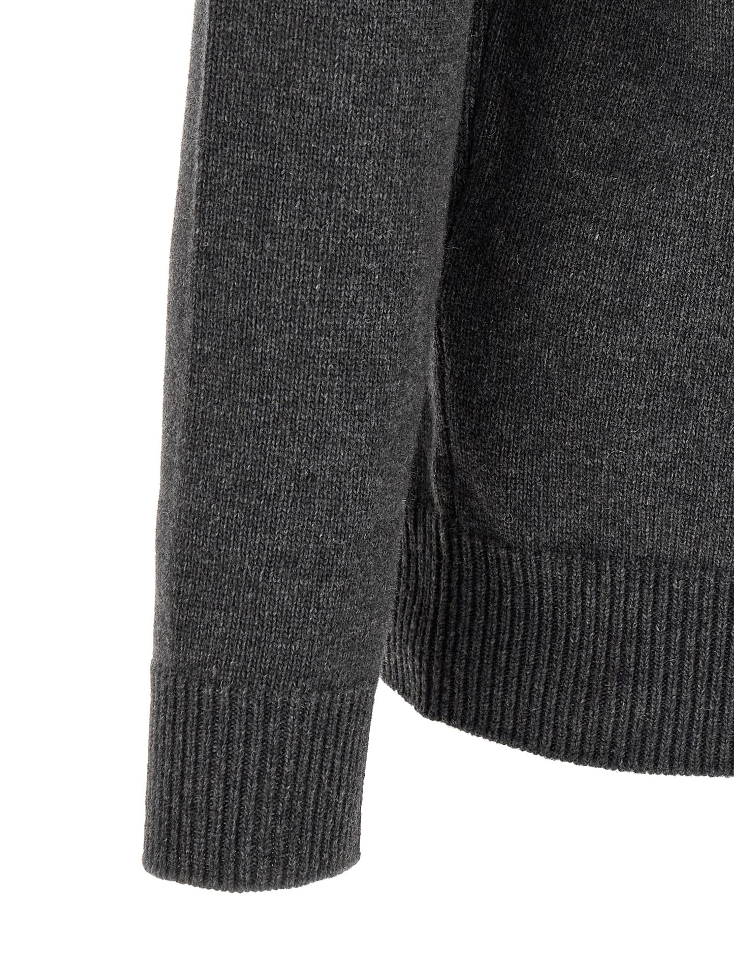 Stone Island Gray Virgin Wool Cardigan