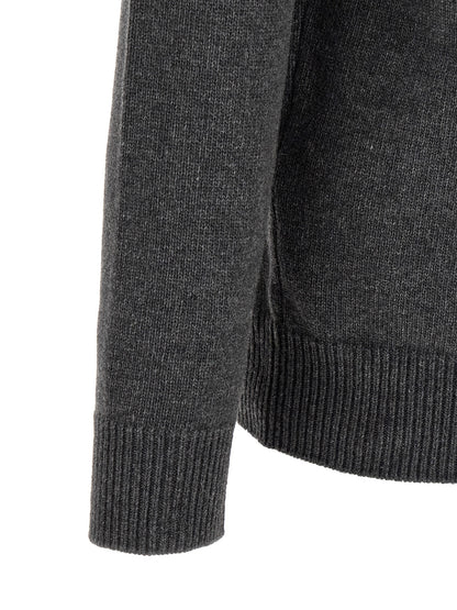 Stone Island Gray Virgin Wool Cardigan