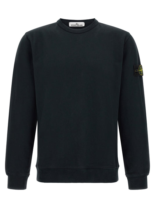 Stone Island Blue Cotton Sweatshirt