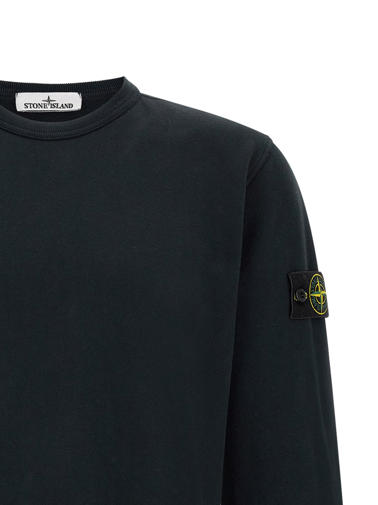 Stone Island Blue Cotton Sweatshirt