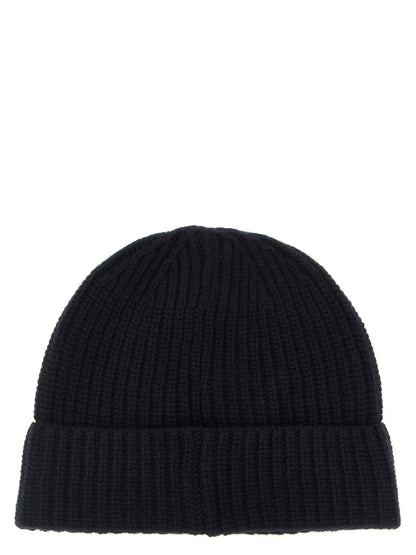 Stone Island Blue Virgin Wool Beanie