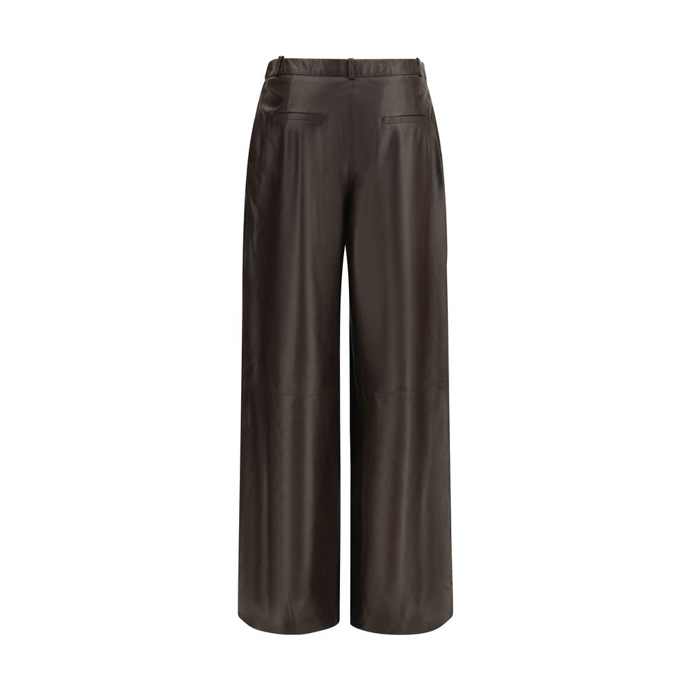 Pants by Arma for women in leather brown features an on trend silhouette with a and regular-fit cut in an elegant long for a sophisticated look.