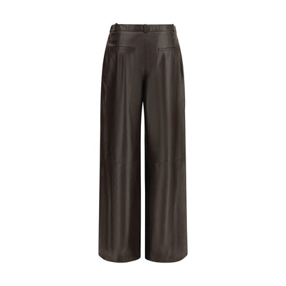 Pants by Arma for women in leather brown features an on trend silhouette with a and regular-fit cut in an elegant long for a sophisticated look.