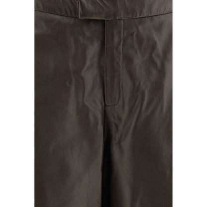 Pants by Arma for women in leather brown features an understated silhouette, showcasing a sophisticated regular-fit and long with a refined for an understated, polished aesthetic.