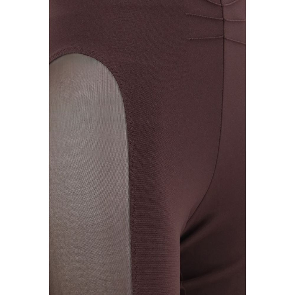 Activewear Leggings by The Attico for women in stretch polyamide viscose purple & transparent features an dynamic slim & leggings with long and , showcasing functional .