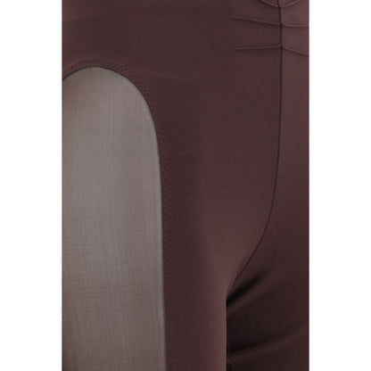 Activewear Leggings by The Attico for women in stretch polyamide viscose purple & transparent features an dynamic slim & leggings with long and , showcasing functional .