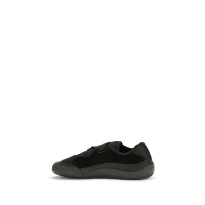 Sneakers by Prada for men in cotton & nylon black features a chic design, perfectly showcasing the chic low-top style of this Men's Low Top Cotton & Nylon Sneakers.