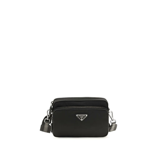 Shoulder Bag by Prada for men in polyamide black features an effortlessly chic silhouette with a secure , ample , and versatile shoulder-strap for effortlessly chic everyday luxury.