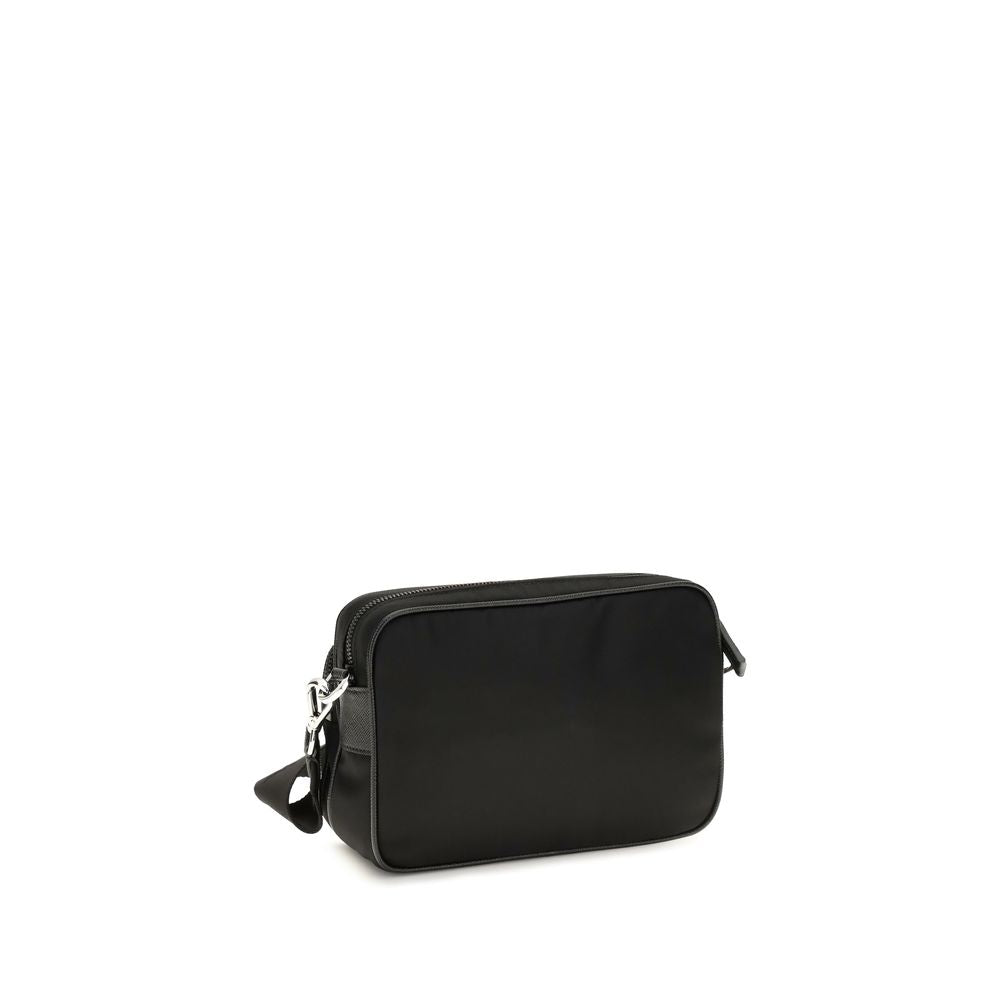 Shoulder Bag by Prada for men in polyamide black features a effortless sophistication silhouette, secured by a with ample and versatile shoulder-strap for a effortless sophistication finish.
