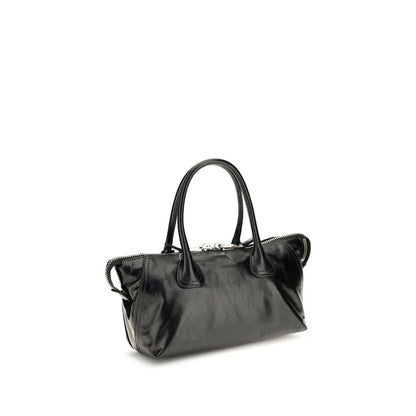Handbag by Miu Miu for women in bos taurus calf leather black features a contemporary silhouette, showcasing a secure , ample , and contemporary for a sophisticated look.