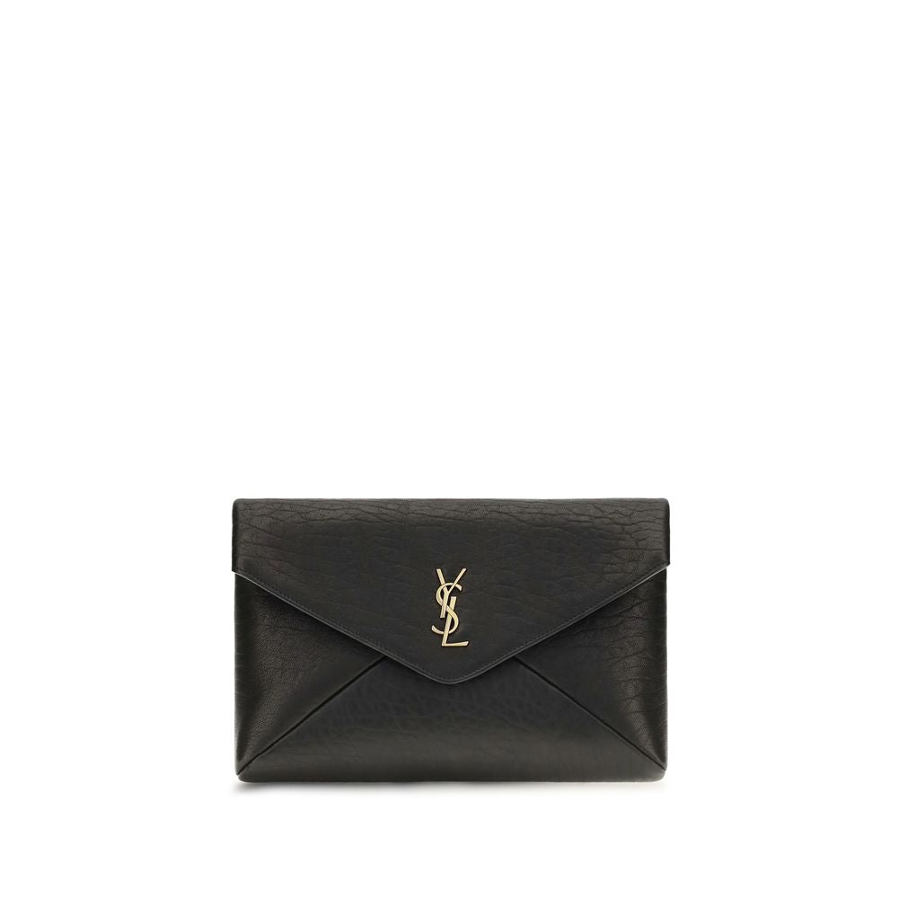 Wallet by Saint Laurent for women in lamb leather black showcases a discerning silhouette, artfully capturing the essence of Lamb Leather Wallet with its functional .