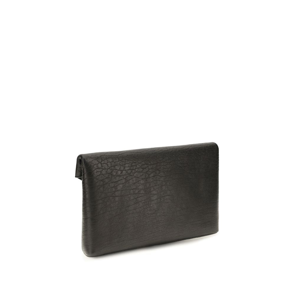 Wallet by Saint Laurent for women in lamb leather black features a sleek silhouette, showcasing the sleek Lamb Leather Wallet design with sophisticated for a premium look.