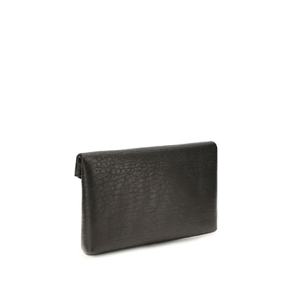 Wallet by Saint Laurent for women in lamb leather black features a sleek silhouette, showcasing the sleek Lamb Leather Wallet design with sophisticated for a premium look.