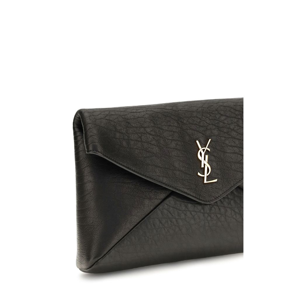 Wallet by Saint Laurent for women in lamb leather black showcases a distinguished silhouette, artfully capturing the essence of the distinguished Lamb Leather Wallet design with functional .