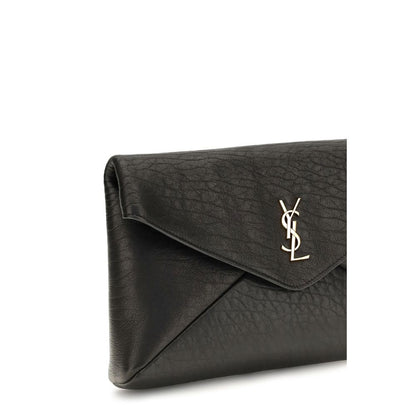 Wallet by Saint Laurent for women in lamb leather black showcases a distinguished silhouette, artfully capturing the essence of the distinguished Lamb Leather Wallet design with functional .