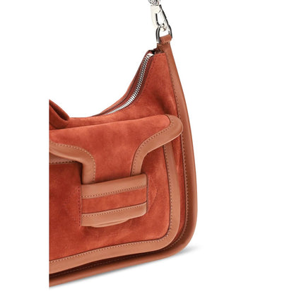 Shoulder Bag by Pierre Hardy for women in bos taurus calf leather brown showcases a enviable silhouette, artfully detailed with a secure , organized , and versatile shoulder-strap for a enviable look.