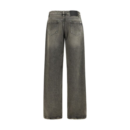 Jeans by Ermanno Scervino for women in cotton denim gray features an refined tailoring silhouette, showcasing a premium relaxed-fit, regular-fit & wide with a and long cut for a refined tailoring look.